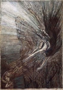 The frolic of the Rhinemaidens, illustration from 
